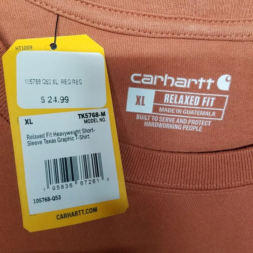 Carhartt Relaxed Fit Heavyweight Texas T-Shirt Mens Size XL - Picture 3 of 4